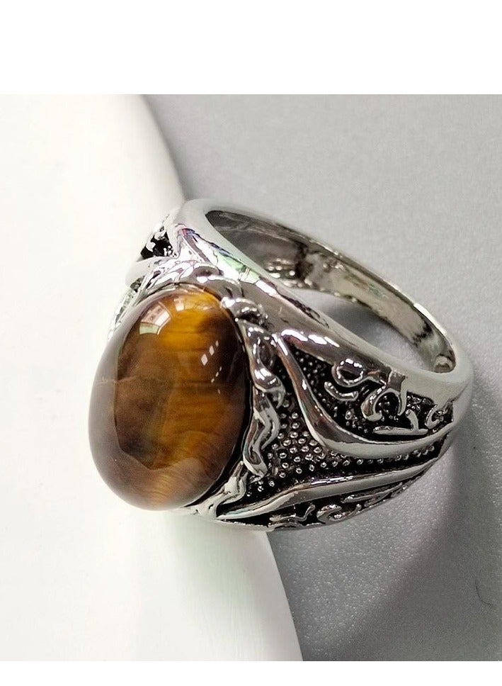 Trendy Retro Distressed Signet Ring - Image 5