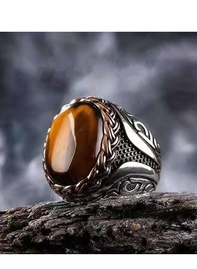 Trendy Retro Distressed Signet Ring - Image 4