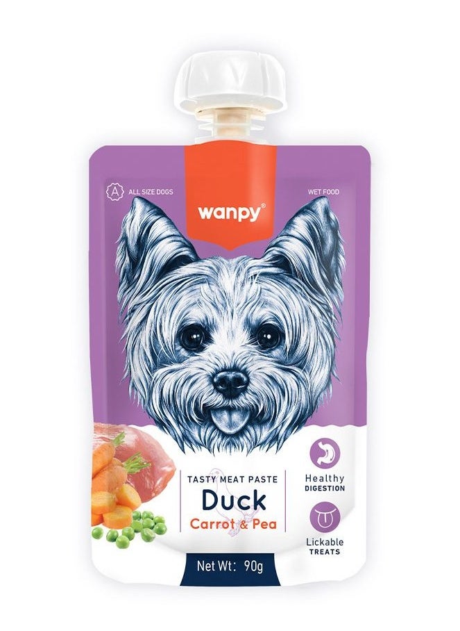 Wanpy Tasty Meat Paste Duck with Carrot and Pea Dog Treat 90 g 