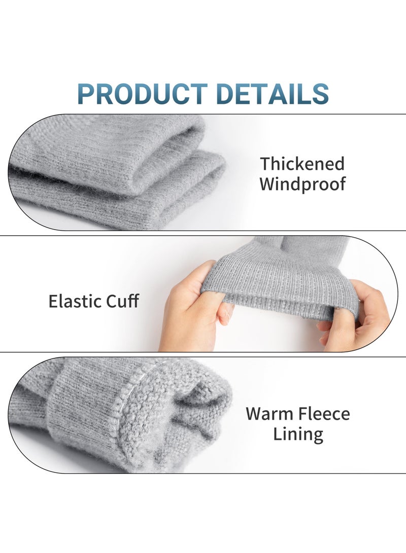Sweet seven Warm Alpaca Fleece Knit Gloves for Women - Touch Screen Winter Gloves for Cold Weather - 1 Pair of Stylish and Functional Cold-Weather Accessories - Image 4