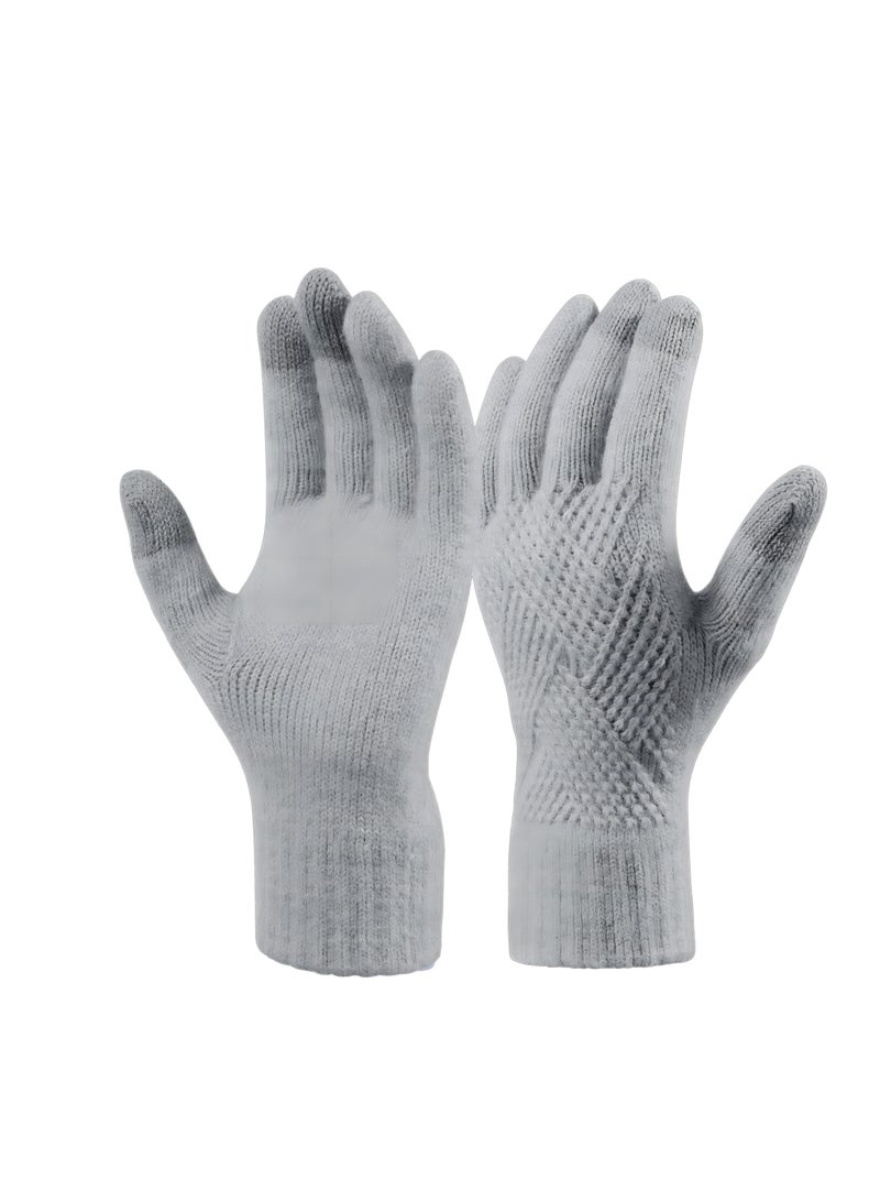Sweet seven Warm Alpaca Fleece Knit Gloves for Women - Touch Screen Winter Gloves for Cold Weather - 1 Pair of Stylish and Functional Cold-Weather Accessories - Image 1