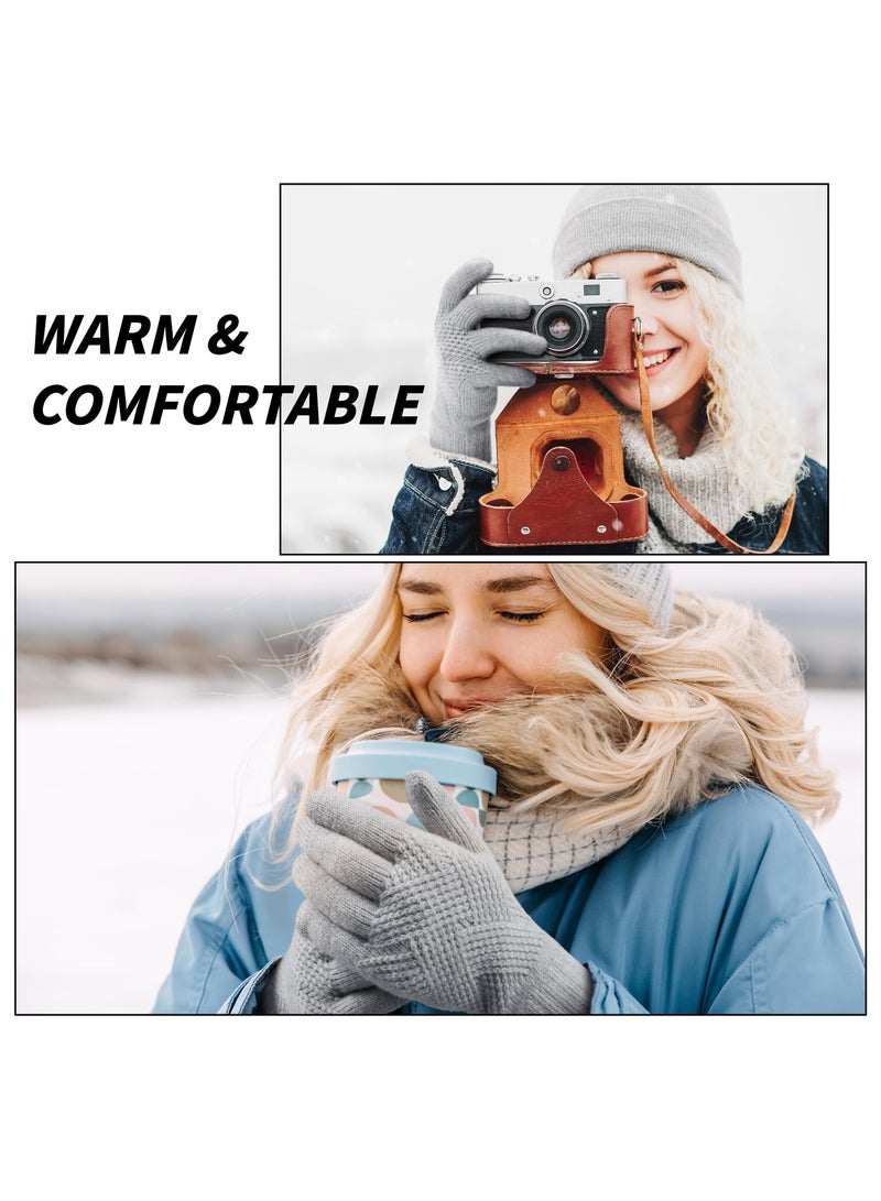 Sweet seven Warm Alpaca Fleece Knit Gloves for Women - Touch Screen Winter Gloves for Cold Weather - 1 Pair of Stylish and Functional Cold-Weather Accessories - Image 5
