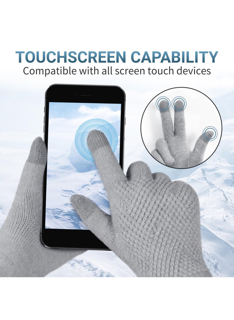 Sweet seven Warm Alpaca Fleece Knit Gloves for Women - Touch Screen Winter Gloves for Cold Weather - 1 Pair of Stylish and Functional Cold-Weather Accessories - Image 2