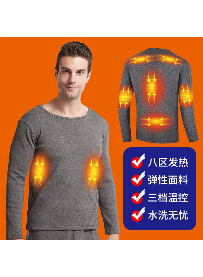 Usb Plug-in Smart Heating Intimates Set Full Body Electric Heating Thermal Clothing Cold-proof Knee Pads Thermal Pants Elastic