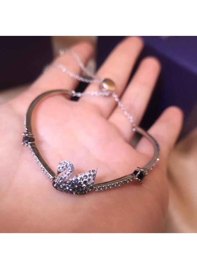 NIBEMINENT Polo Gradient Black Blue Swan Bracelet Swarovski Elements Crystal Pull Hair Generation 