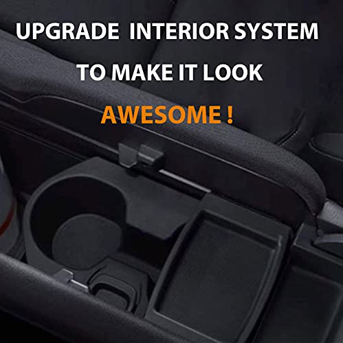 KanSmart Cup Holder Insert for Honda Civic Cup Holder 2016 2017 2018 2019 2020 2021 Honda Civic Accessories Lx Ex Si Sport Hatchback Center Console Drink Cup Holder 83446-TBA-A01ZA Black - Image 4