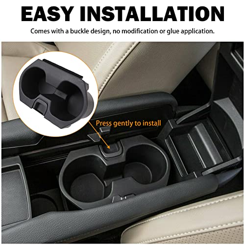 KanSmart Cup Holder Insert for Honda Civic Cup Holder 2016 2017 2018 2019 2020 2021 Honda Civic Accessories Lx Ex Si Sport Hatchback Center Console Drink Cup Holder 83446-TBA-A01ZA Black - Image 5