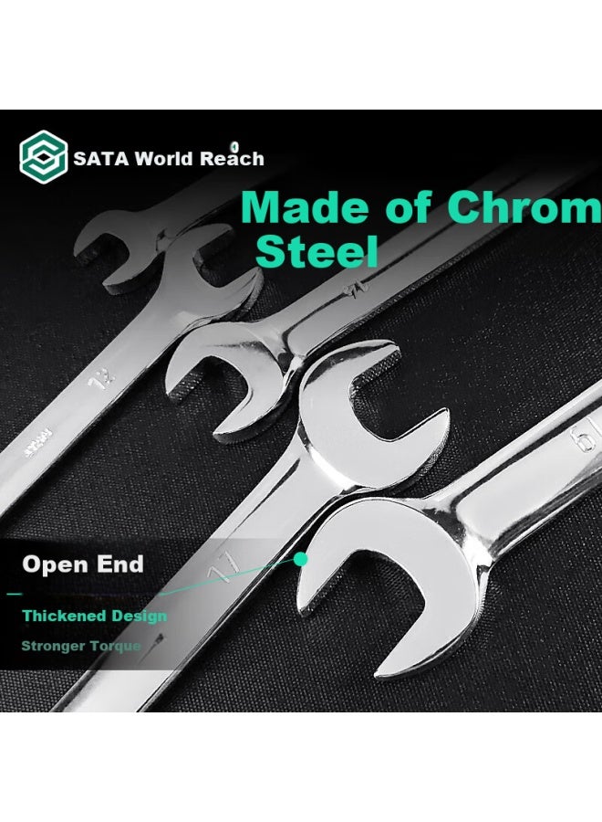 Sata 41223, Fully Polished Double Open-end Wrench, 34x36mm - Image 3