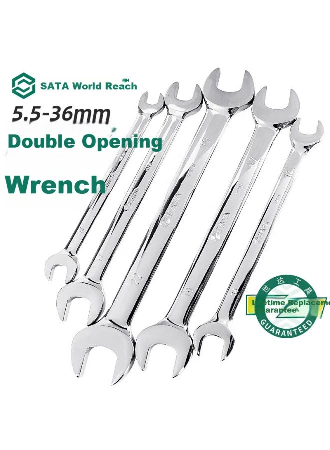Sata 41223, Fully Polished Double Open-end Wrench, 34x36mm - Image 2