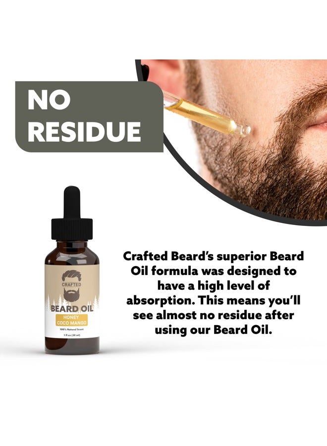 Crafted Beards Beard Oil by Crafted Beards - Beard Oil Conditioner - Leave Your Beard Feeling Amazing - All Natural Ingredients - No Residue - Mustache Oil - 1oz - Made in the USA (Honey CoCo Mango) - Image 5