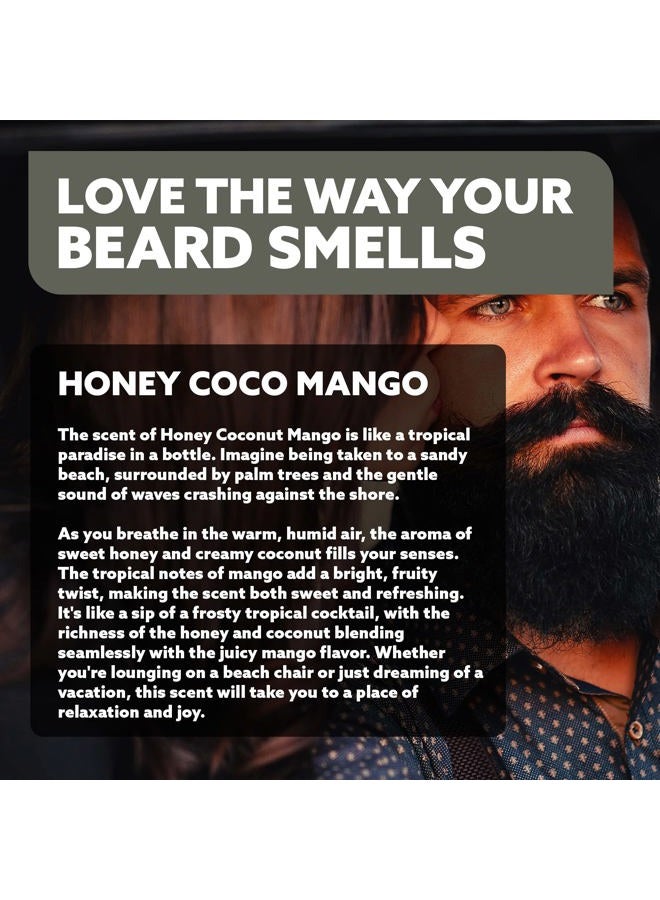 Crafted Beards Beard Oil by Crafted Beards - Beard Oil Conditioner - Leave Your Beard Feeling Amazing - All Natural Ingredients - No Residue - Mustache Oil - 1oz - Made in the USA (Honey CoCo Mango) - Image 4