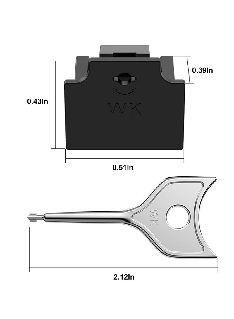 12 Pack RJ45 Port Lock with Key, Secure Ethernet Dust Blockers for RJ45 Devices, Black - Image 4