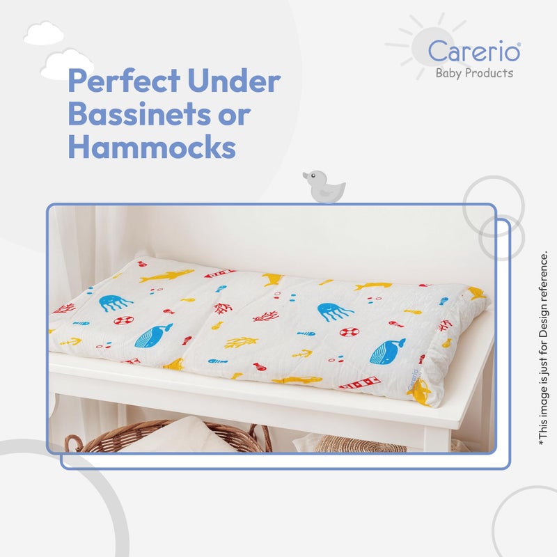 Carerio Newborn Baby Godadi, Soft Mulmul Cotton Baby Bed, Godadi, Crib Sheet, Cartoon Mat Bedding, Multicolor (Medium, Ocean Adventures (09)) - Image 3