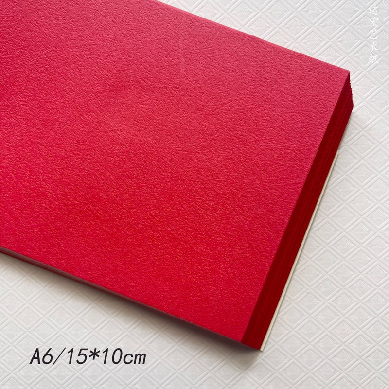 A6 Blank Handmade Greeting Card DIY Craft Paper 250g crimson straw A6(50 sheets) 