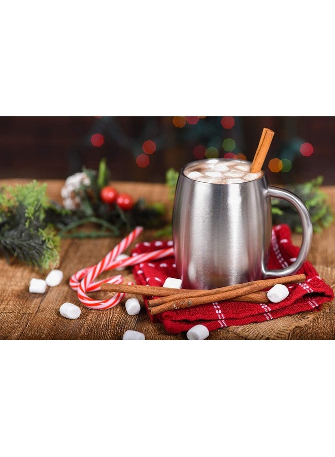 CHILLOUT LIFE Stainless Steel Insulated Coffee Mugs Set of 2 (14oz) - Double Wall Coffee Cups with Spill Resistant Lid & Strong Handle, Shatterproof Cups for Cold Drinks and Hot Beverages - Image 2