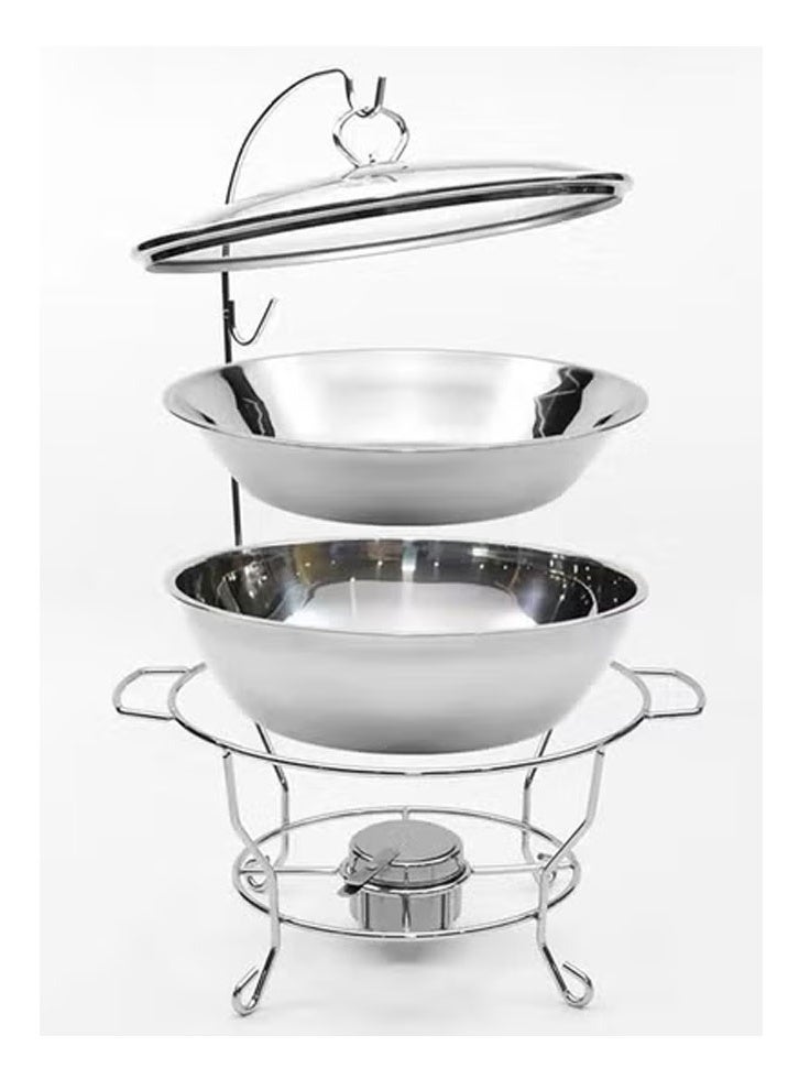 إن كي أكس طبق تسخين بوفيه من الفولاذ المقاوم للصدأ لتسخين الطعام وسخان 8.0 لتر - Image 5