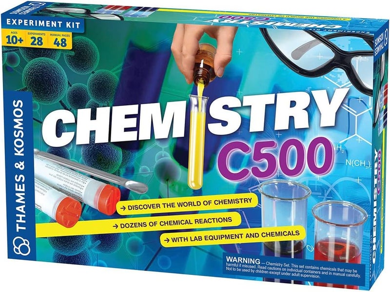 Thames & Kosmos Chemistry Chem C500 Science Kit with 28 Guided Experiments and 48-Page Manual - Image 1