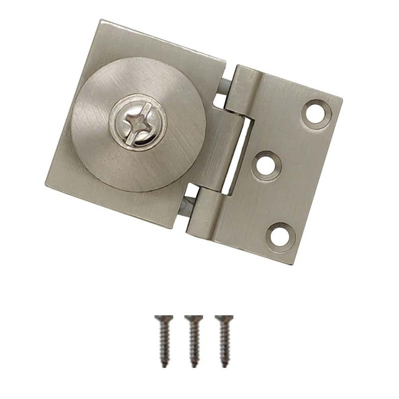 Volo Volo Brass Heavy Glass Hinges for Cabinet Showcase Cupboard Door SS Finish Pack of 4  - Image 5