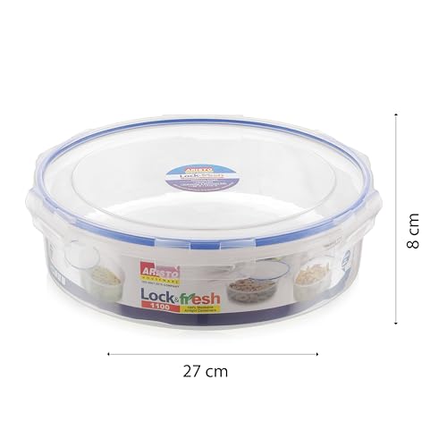 Aristo LOCK & FRESH-1100 |Container for Kitchen Storage Set Plastic Storage Container |3000ml, 1-Piece Storing grains, pulses, snacks etc - Image 4