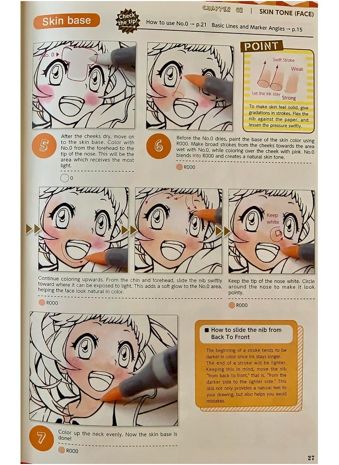 COPIC Ciao Illustration Book Bundle Set, Alcohol-Based Markers (12 Pcs) With An Instruction Book  - Image 3