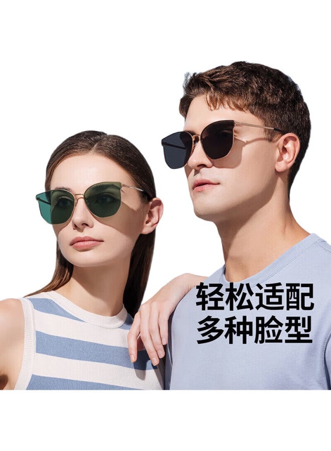 VEGOOS (Vegoos) Nylon Sunglasses Men And Women Uv400 Special Driving Sunglasses 7117 Gold Frame Grey - Image 3