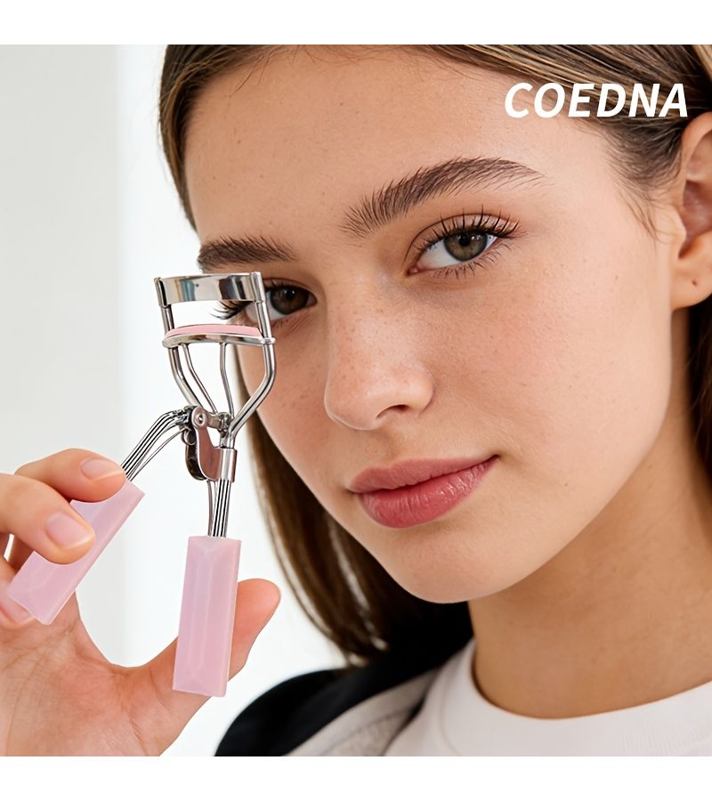 Pink Professional Eyelash Curler Set With Steel Comb For Long Lasting Curl - Image 1