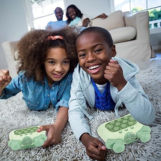 HDCARAVAN UPGRADED HANDHELD QUICK PUSH GAME FOR KIDS 6-12, SENSORY FIDGET TOYS FOR KIDS 8-12, PARTY FAVORS PUZZLE POP BUBBLES BIRTHDAY GIFTS FOR 6 7 8 9 YEAR OLD BOYS GIRLS TEENS ADULTS (DEER-GREEN) - Image 5