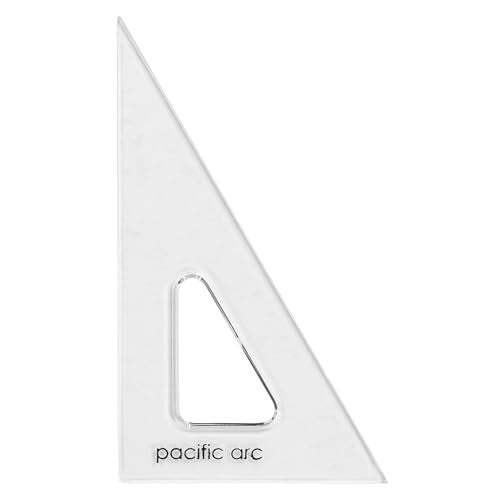 Pacific Arc's Scholastic Triangle - 6 inch - Clear - 30/60 Angle - Plain Edge - Polystyrene - Technical Drawing Tools, Drafting, Architect and Engineering - Image 1