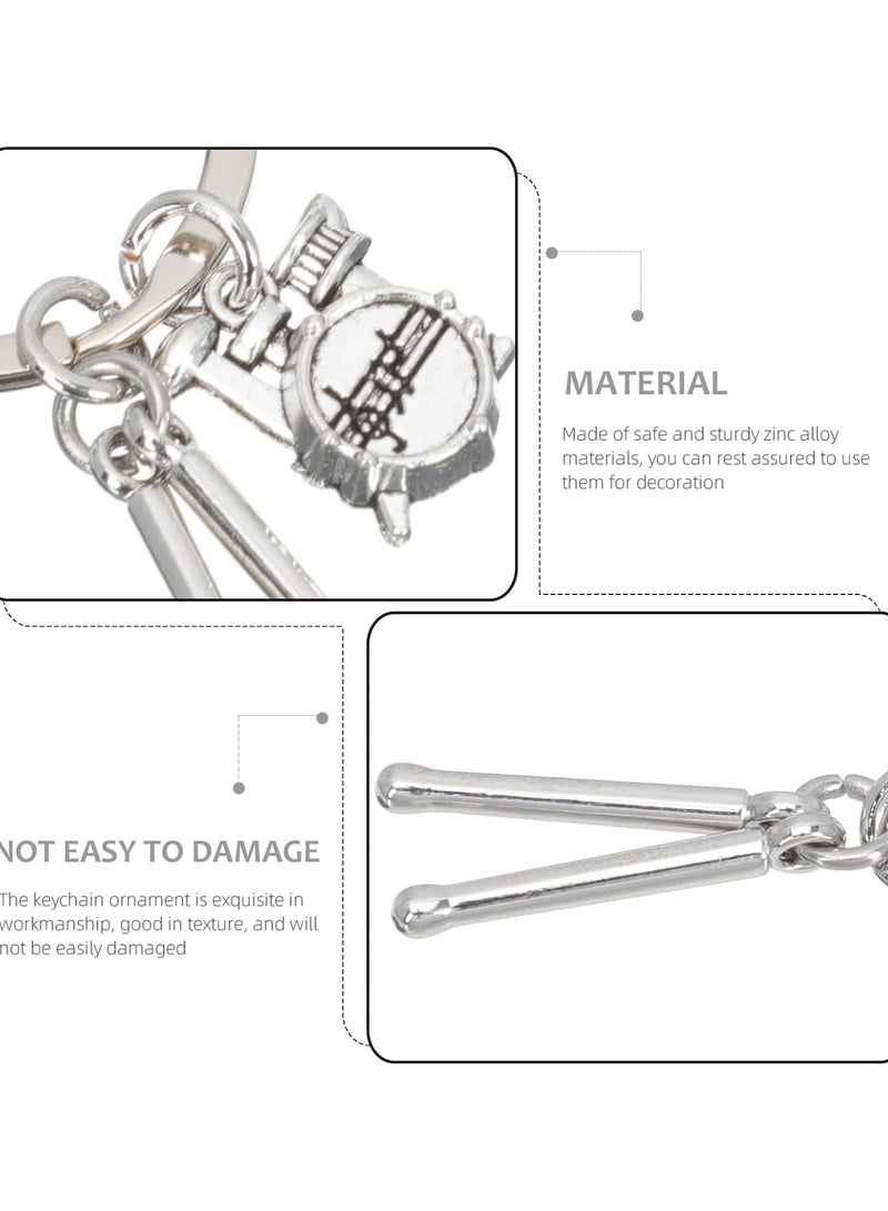 GGOOT 3pcs Musical Instrument Key Chains Music Note Keychain Key Ring Music Key Ring Music Charm Keychain for Music Lovers - Image 4