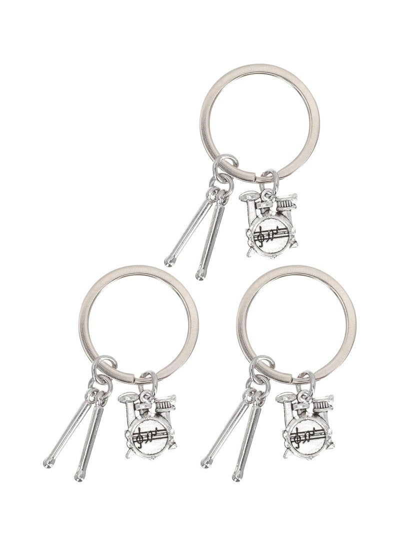 GGOOT 3pcs Musical Instrument Key Chains Music Note Keychain Key Ring Music Key Ring Music Charm Keychain for Music Lovers - Image 1