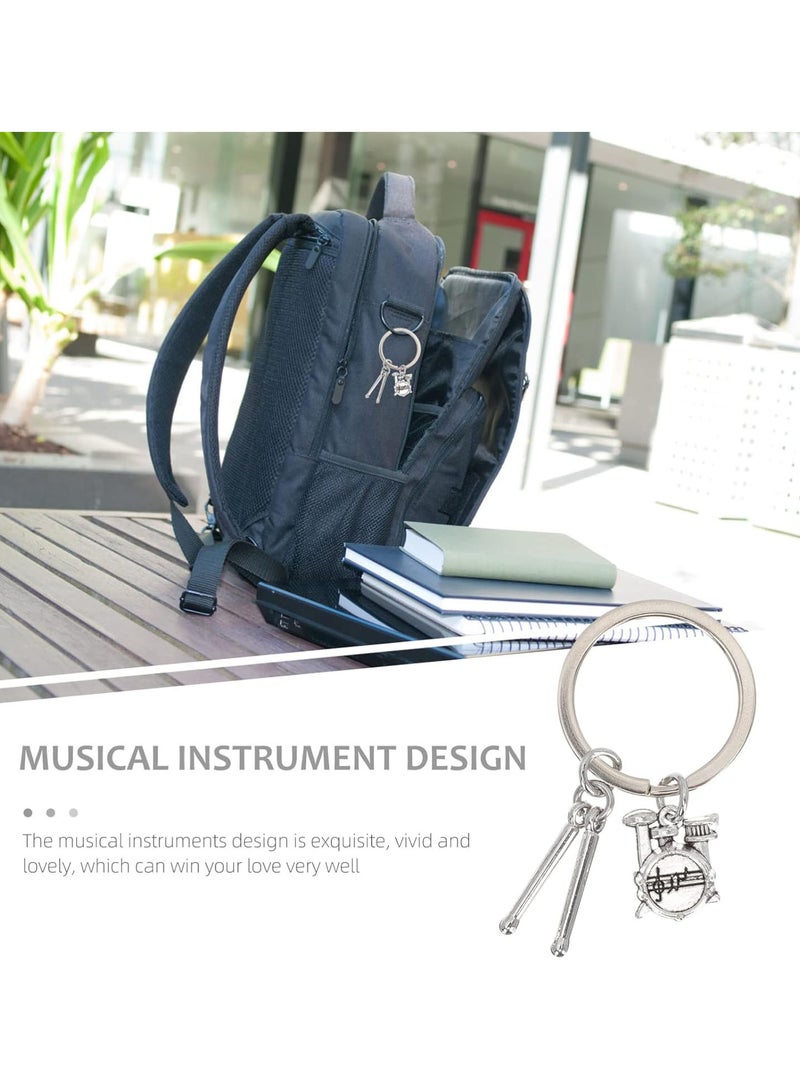 GGOOT 3pcs Musical Instrument Key Chains Music Note Keychain Key Ring Music Key Ring Music Charm Keychain for Music Lovers - Image 2