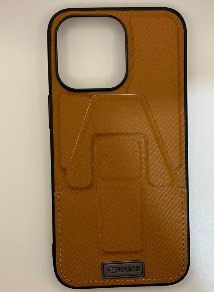 Mocome iphone13 pro Stylish back cover case protection compatible feel the thin nicely with shockproof brown colour - Image 1