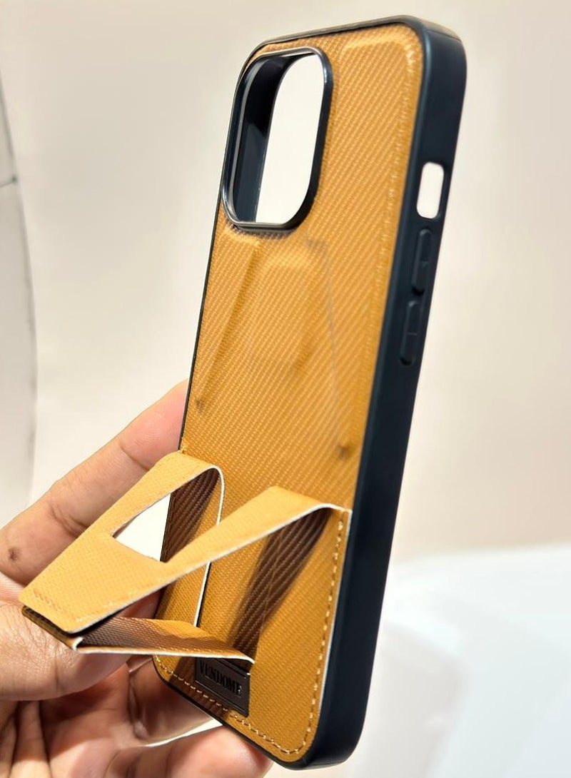 Mocome iphone13 pro Stylish back cover case protection compatible feel the thin nicely with shockproof brown colour - Image 2
