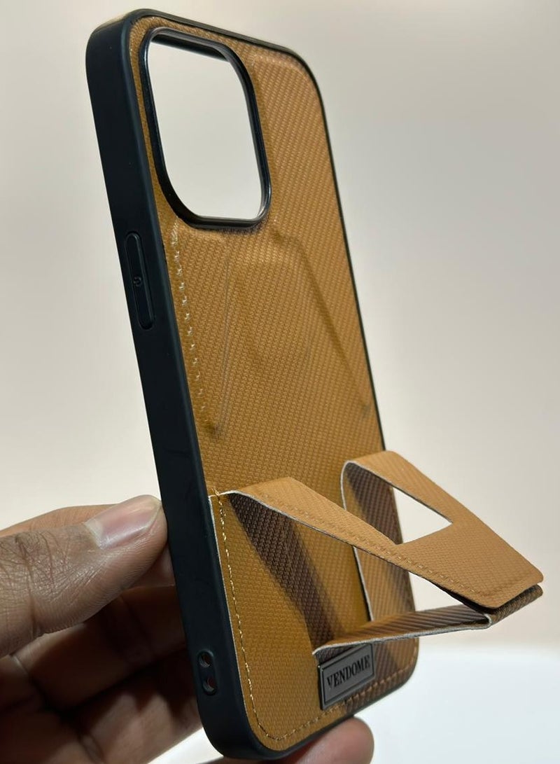 Mocome iphone13 pro Stylish back cover case protection compatible feel the thin nicely with shockproof brown colour - Image 3