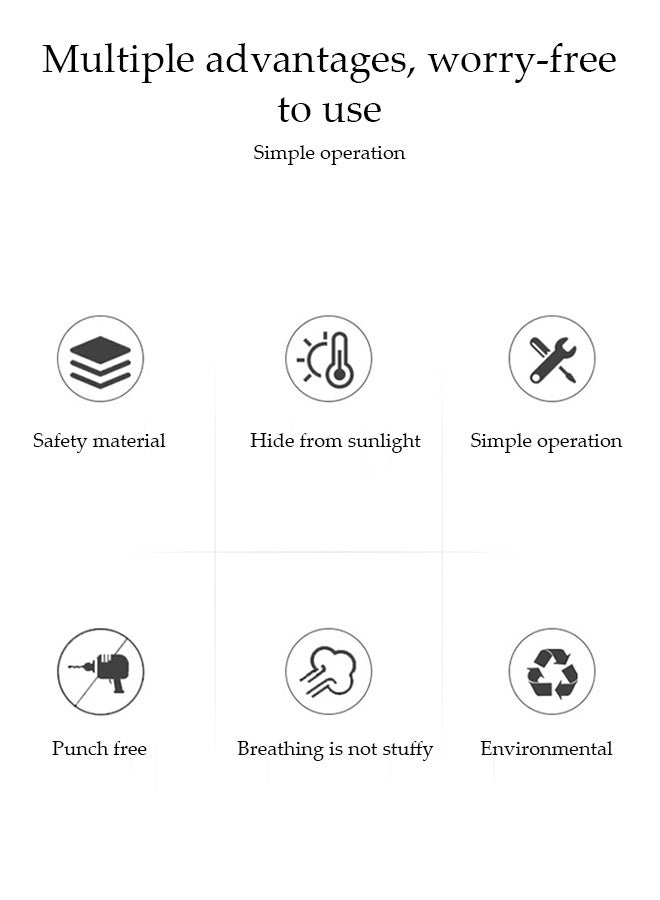 DUNISO قطعتان من ستائر النوافذ المطوية، ستائر مطوية معتمة بدون حبال، ستائر نافذة عازلة للحرارة ذات لاصق ذاتي، يمكن تنظيفها وتقليمها، سهلة التركيب، مناسبة لغرفة النوم، الحمام، غرفة المعيشة، الشرفة، المطعم (90×180 سم) - Image 4