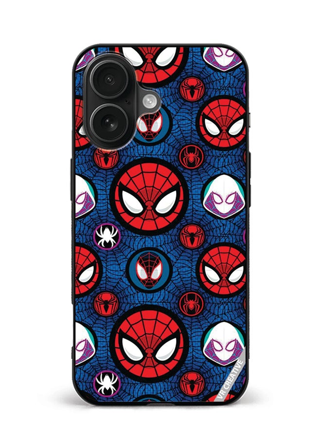VR CREATIVE Protective Case Cover For Apple iPhone 16 Spiderman Design Multicolour