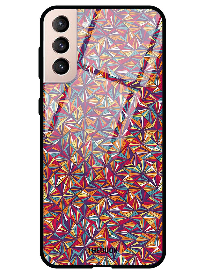 Theodor Protective Tempered Glass Case Cover Samsung Galaxy S21 PLUS  Small Rhombus - Image 1