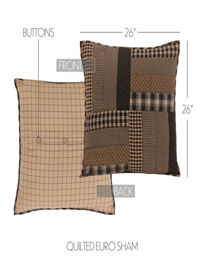 VHC Brands Bingham Star Quilted 5911 Euro Sham - Image 3