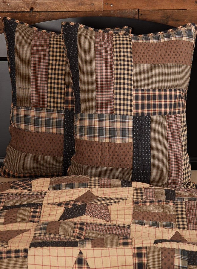 VHC Brands Bingham Star Quilted 5911 Euro Sham - Image 1