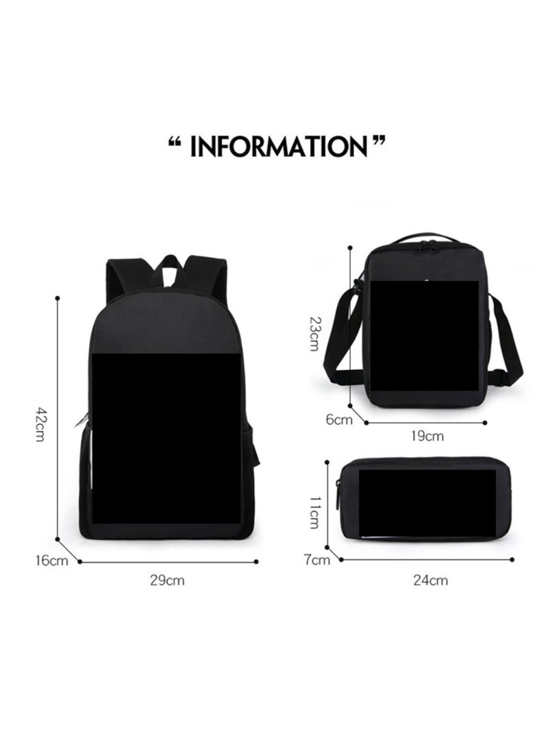 Generic - Cartoon anime backpack for primary and secondary school students, large capacity casual lightweight backpack, cartoon shoulder bag, pencil case, pencil case, and pencil case - Image 1