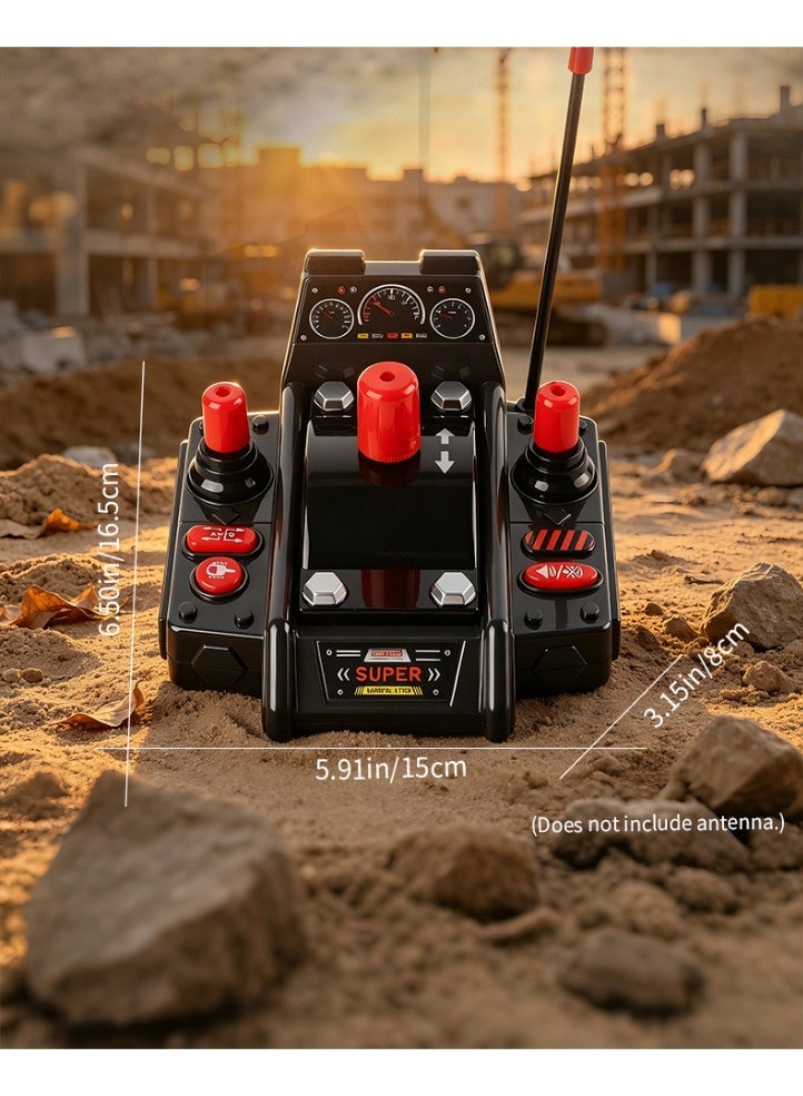 Remote Control Bulldozer 1:20 Scale 9 Channel Construction Toy with Dozer Blade Lift Lights Sound Effects Gift for Boys - Image 5