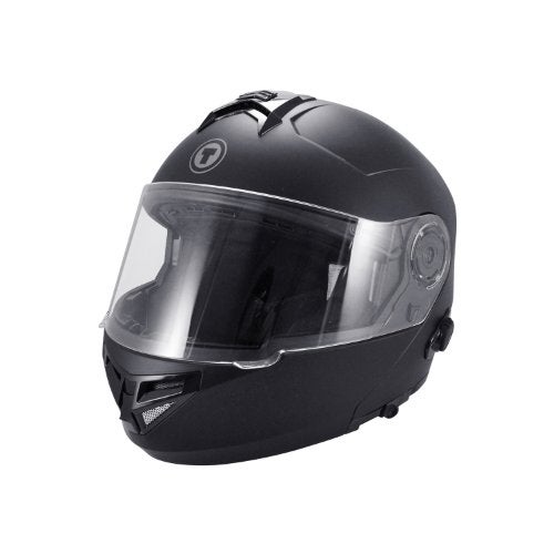 TORC T27B1FBK TB27 Full Face Modular Helmet with Integrated Blinc Bluetooth (Flat Black, Large) - Image 1