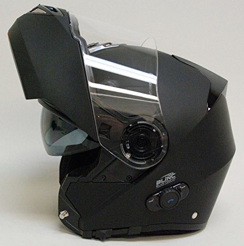 TORC T27B1FBK TB27 Full Face Modular Helmet with Integrated Blinc Bluetooth (Flat Black, Large) - Image 2