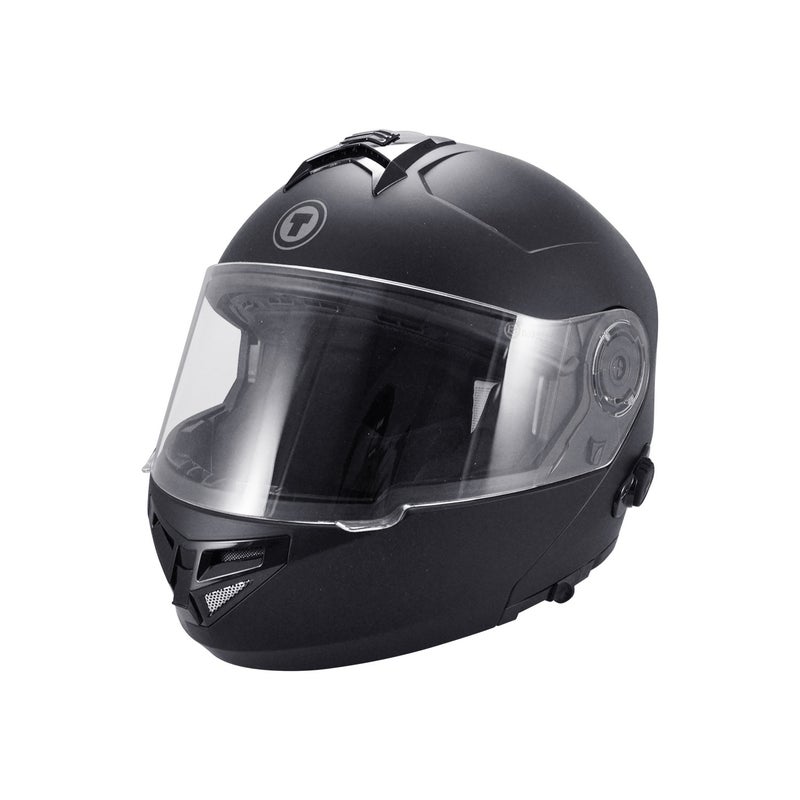 TORC T27B1FBK TB27 Full Face Modular Helmet with Integrated Blinc Bluetooth (Flat Black, Large) - Image 5