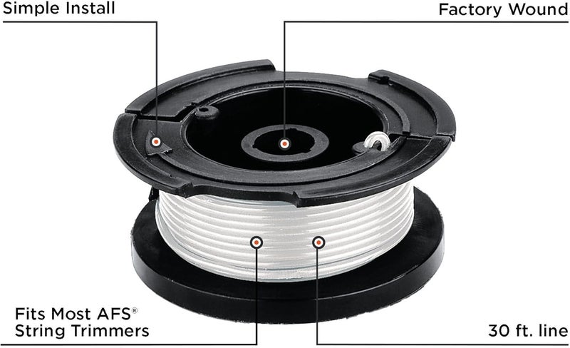 BLACK+DECKER Weed Eater String, Trimmer Line, 3-Pack, 30-Feet of Replacement Spool, 0.065-Inch Diameter (AF1003ZP) - Image 3
