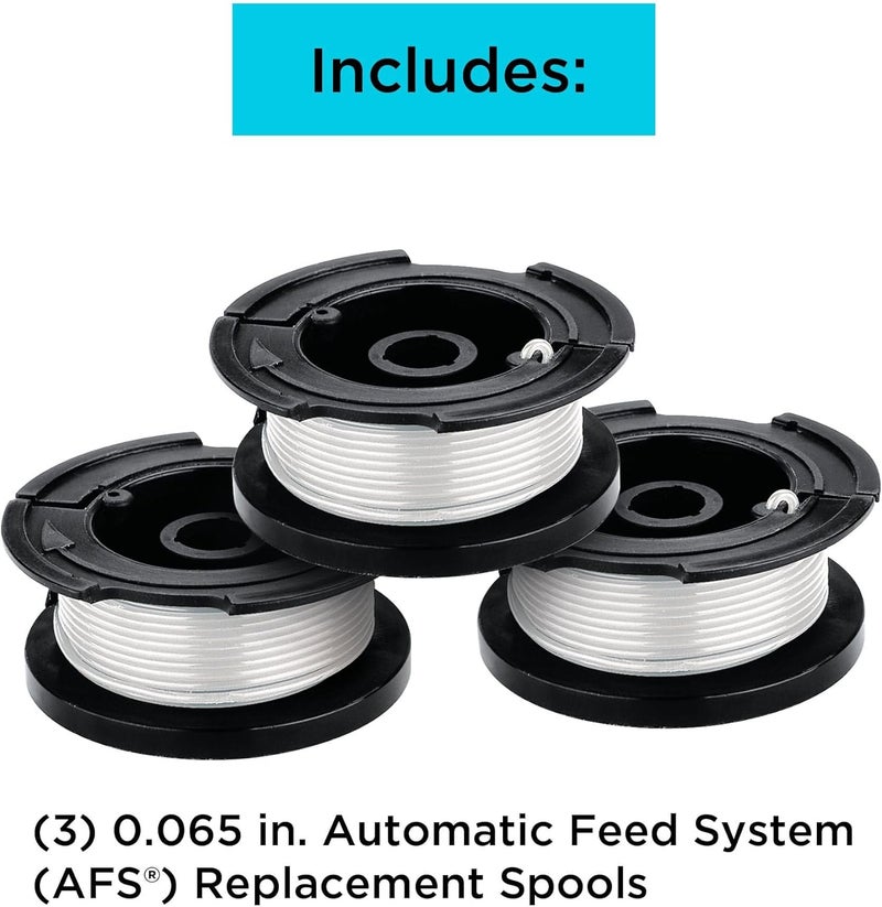 BLACK+DECKER Weed Eater String, Trimmer Line, 3-Pack, 30-Feet of Replacement Spool, 0.065-Inch Diameter (AF1003ZP) - Image 2