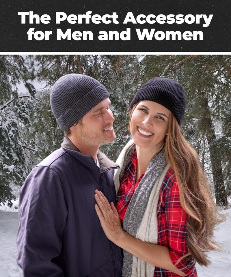 Revony 100% Cotton Men’s Skull Beanie – Soft, Structured, Everyday Comfort Black - Image 3