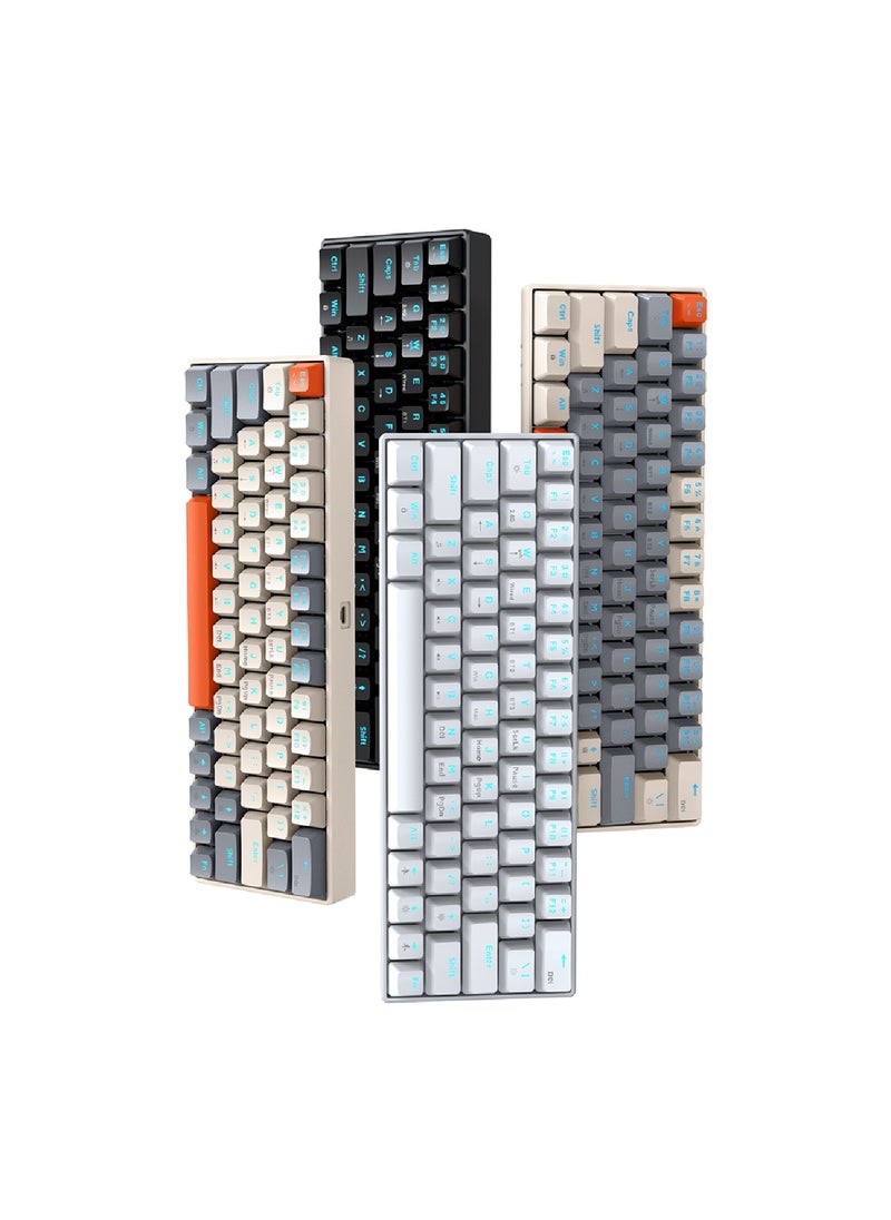 T-WOLF - 60% Wired Mechanical Gaming Keyboard RGB Backlit Ultra-Compact Mini Keyboard Waterproof Mini Compact 63 Keys Keyboard for PC Mac Gamer Typist Travel Easy to Carry on Business Trip - Image 1