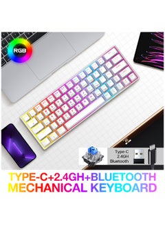 T-WOLF 60% Wired Mechanical Gaming Keyboard RGB Backlit Ultra-Compact Mini Keyboard Waterproof Mini Compact 63 Keys Keyboard for PC Mac Gamer Typist Travel Easy to Carry on Business Trip  - Image 2
