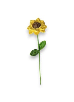 Happy Threads Happy Threads|Cheerful Sunflowers, Eco-Friendly Handcrafted Single Stem Crocheted Flowers - Child-Safe, Lead-Free, Sustainable Decor & Gift Solution  - Image 1
